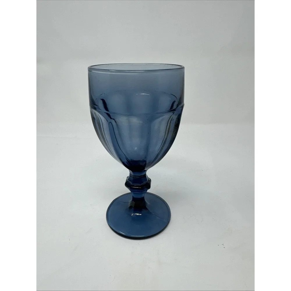 Vintage Libbey Duratuff Gibraltar Cobalt Blue Replacement Goblet Glasses 7